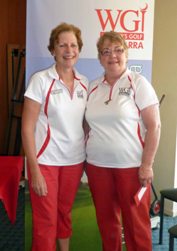 Di Lewis and Barb Howsan combined as the Foursomes Div 1 Net winners.