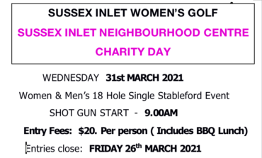 Sussex Inlet Neighbourhood Centre Charity Day Open Stableford 2021