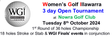 WGI Tuesday Tee Times 2024 at Nowra